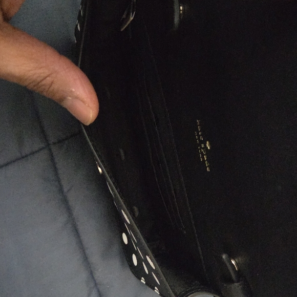 kate spade Black and White Polka Dot Chain Crossbody - Picture 2 of 4